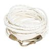 Brazalete enrollable blanco 93cm plateado