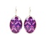 Aretes ovalados grandes plateados